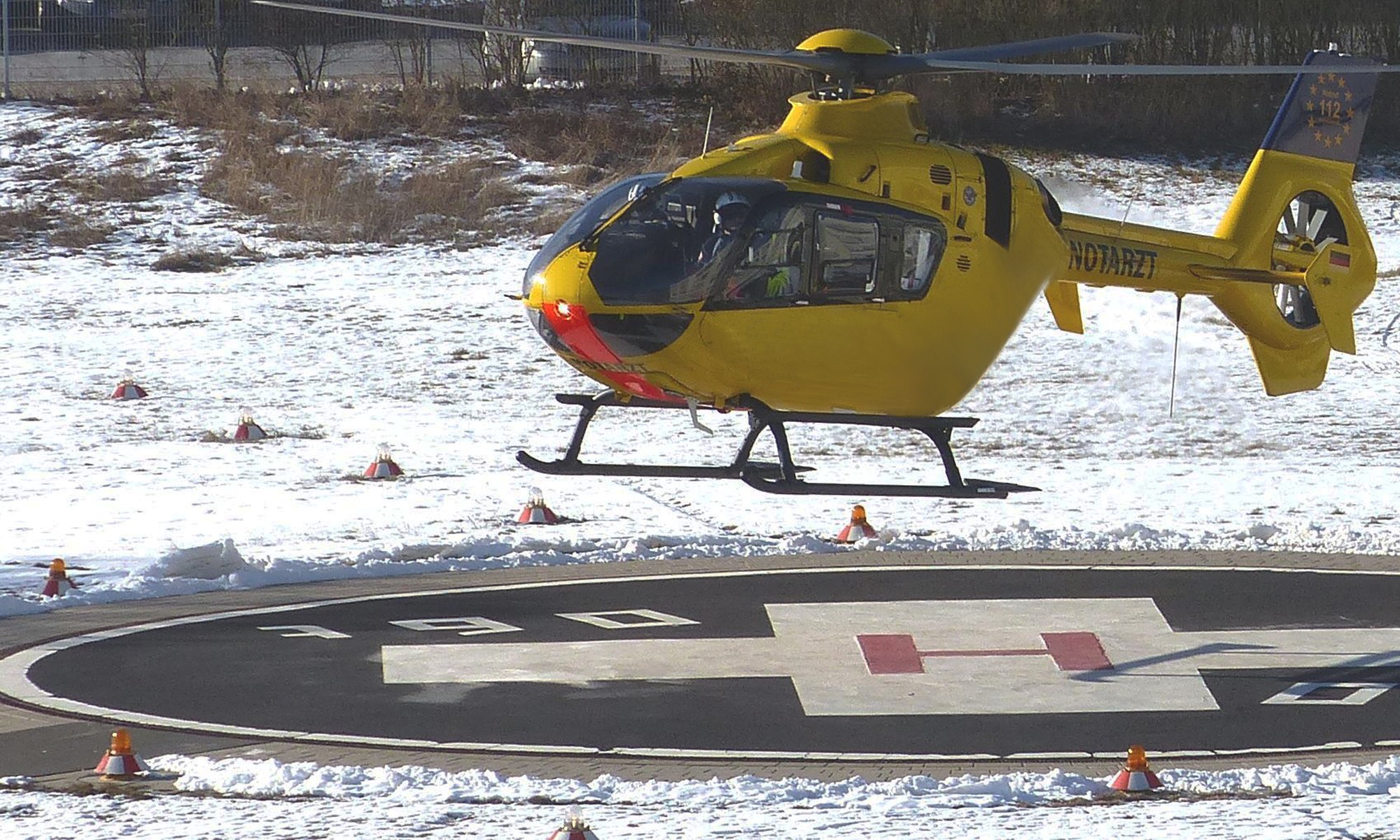 Freiflächenheizsysteme Hubschrauberlandeplatz