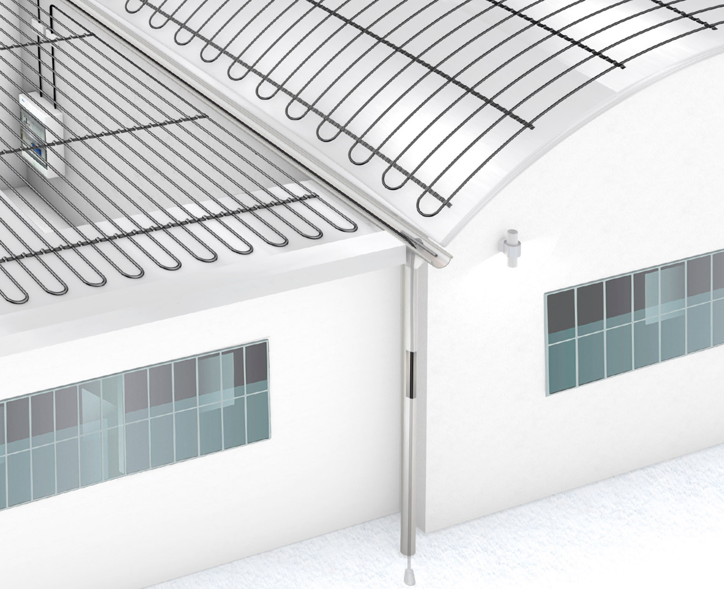 Dachrinnen- und Dachflächenheizungen Heizsystem SM-TMH und Heizbandsystem